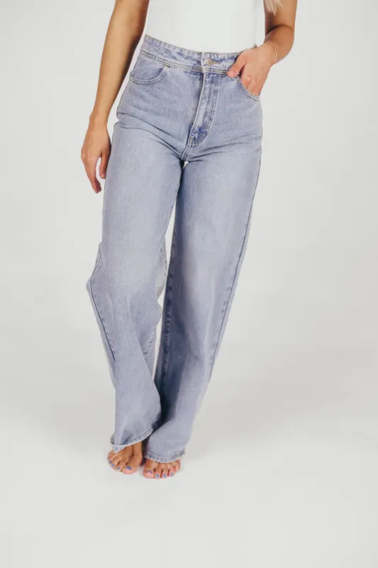 Nonchalant Wide Leg Pants in Denim sold by Worth Collective