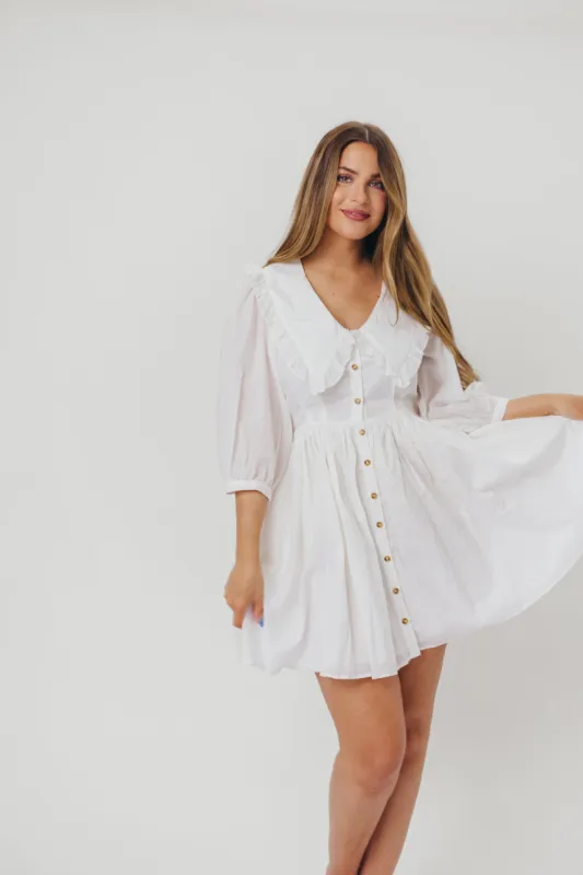 Love Language Dress in Off-White sold by Worth Collective