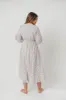 Hunter 100% Cotton Gauze Midi Dress in Off-White - Bump Friendly (XS-XL) sold by Worth Collective