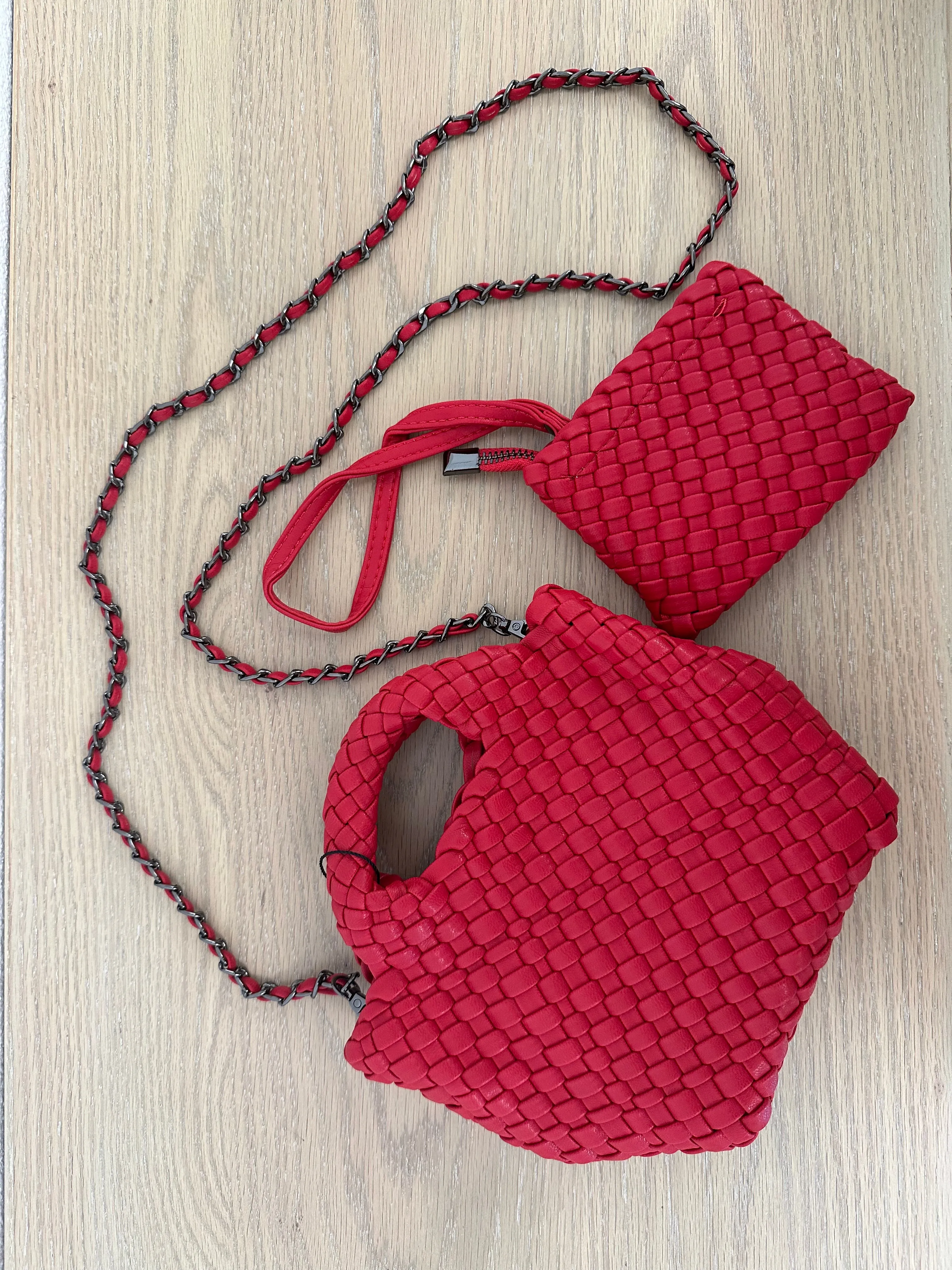 Braided Mini Tote in Red sold by Worth Collective product image thumbnail 4