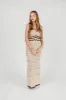 Everly Crochet Swim Cover Maxi Dress in Taupe sold by Worth Collective