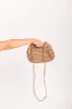 Braided Clutch with Long Strap in Taupe sold by Worth Collective