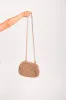 Braided Clutch with Long Strap in Taupe sold by Worth Collective