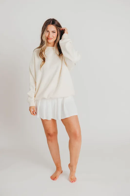 Malibu Athletics Pullover in Cream sold by Worth Collective