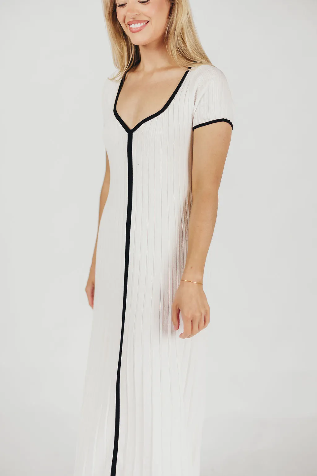 Marilyn Knit Maxi Dress in Off-White sold by Worth Collective product image thumbnail 4