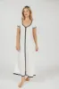Marilyn Knit Maxi Dress in Off-White sold by Worth Collective