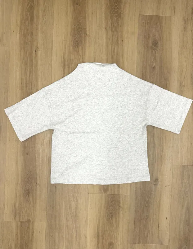 *Delaney Mockneck Tee in Light Grey sold by Worth Collective