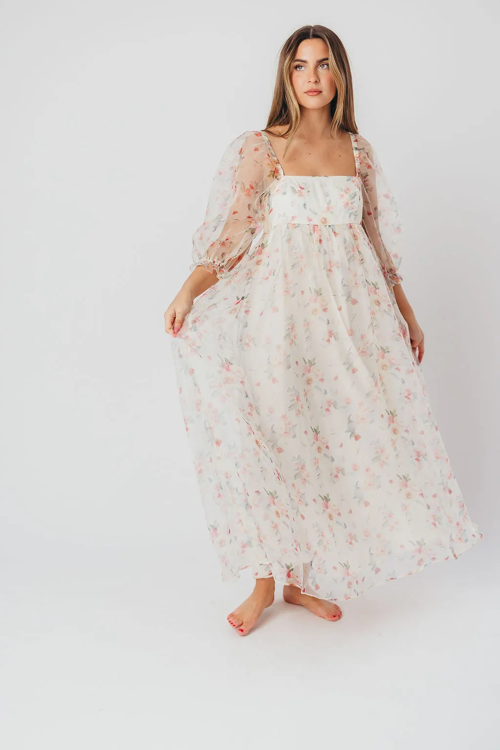 *New* Mona Maxi Dress with Smocking in Rosebud Floral - Bump Friendly & Inclusive Sizing (S-3XL) sold by Worth Collective product image thumbnail 5