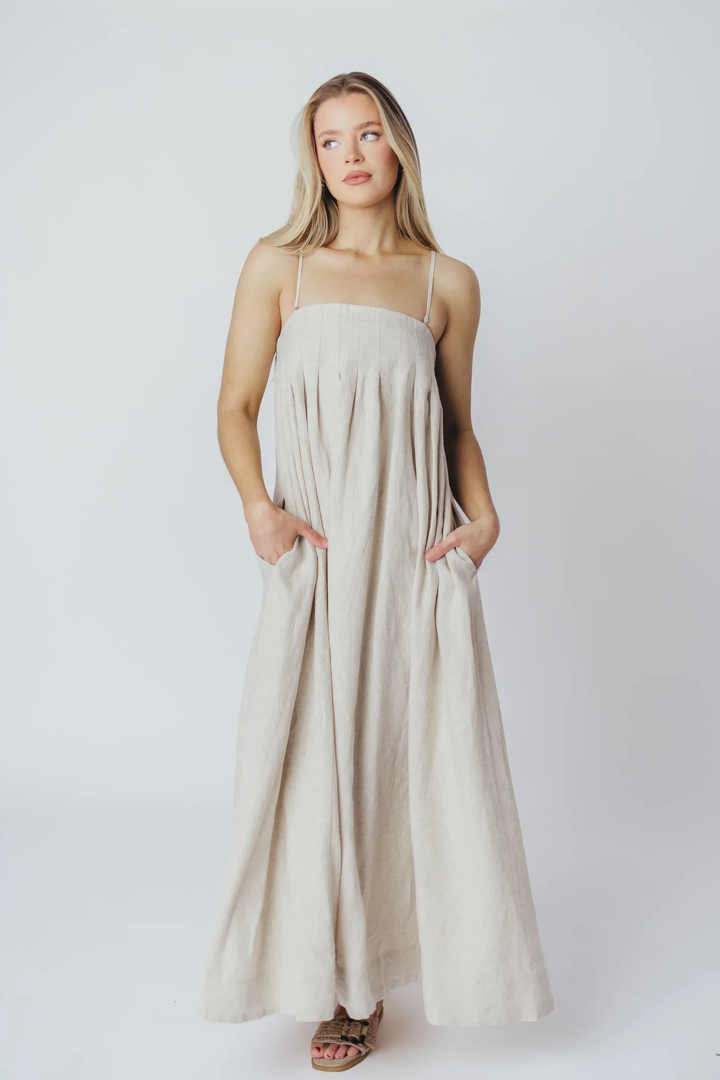 Zabina Maxi Dress in Linen - 100% Linen sold by Worth Collective product image thumbnail 2