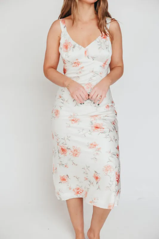 The Felicity Midi Dress in Ivory Floral *Final-Sale* sold by Worth Collective