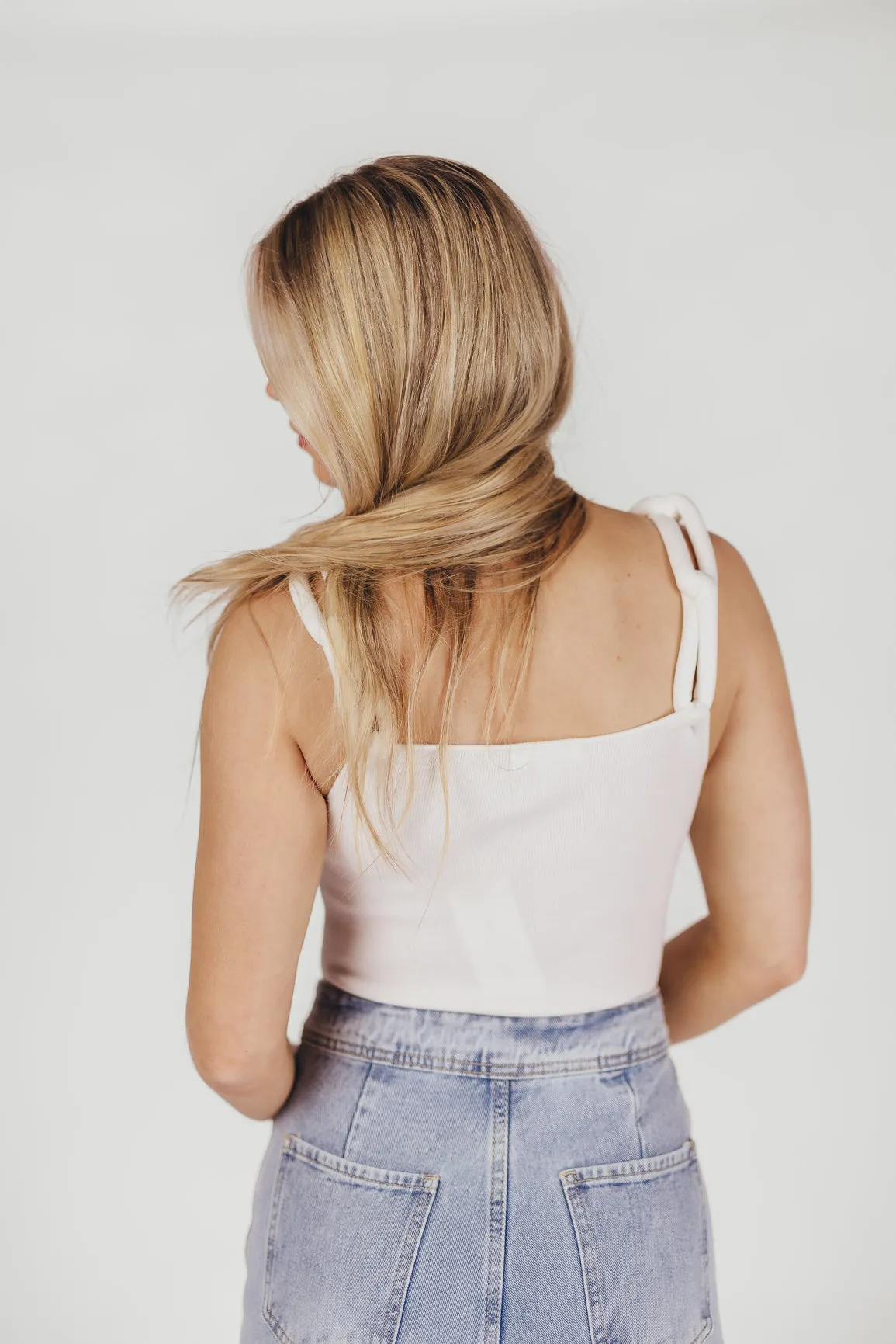 Finley Bodysuit with Chain Straps in Off-White sold by Worth Collective product image thumbnail 2