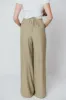 Smooth Sailing Wide Leg Pants in Khaki Olive sold by Worth Collective