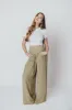 Smooth Sailing Wide Leg Pants in Khaki Olive sold by Worth Collective