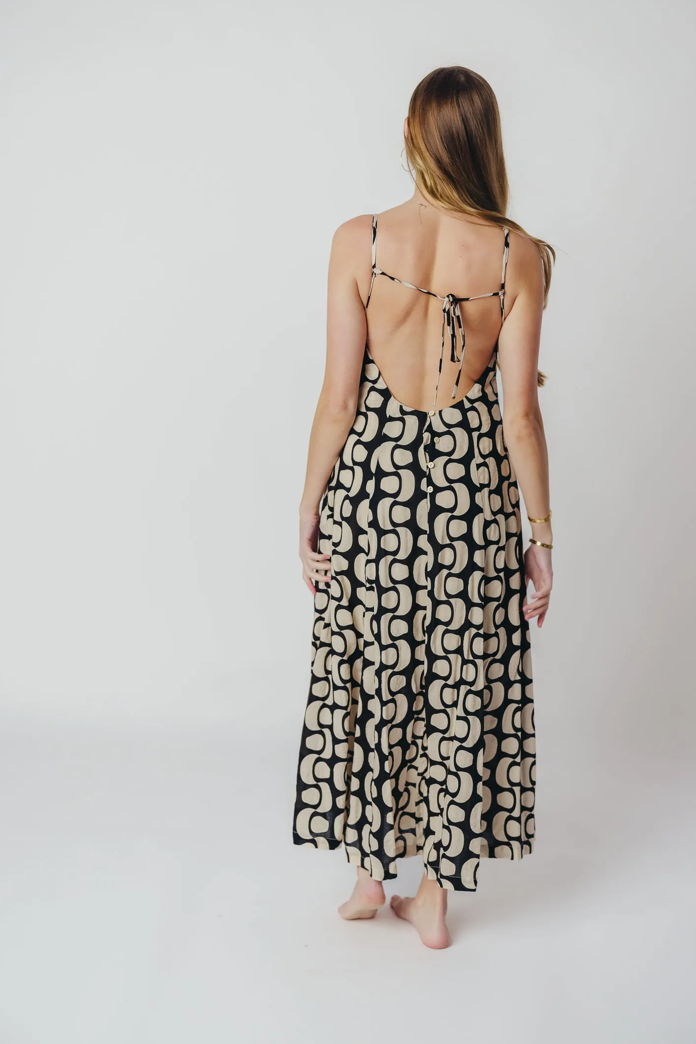 Michelle Open Back Midi Dress in Black sold by Worth Collective product image thumbnail 4