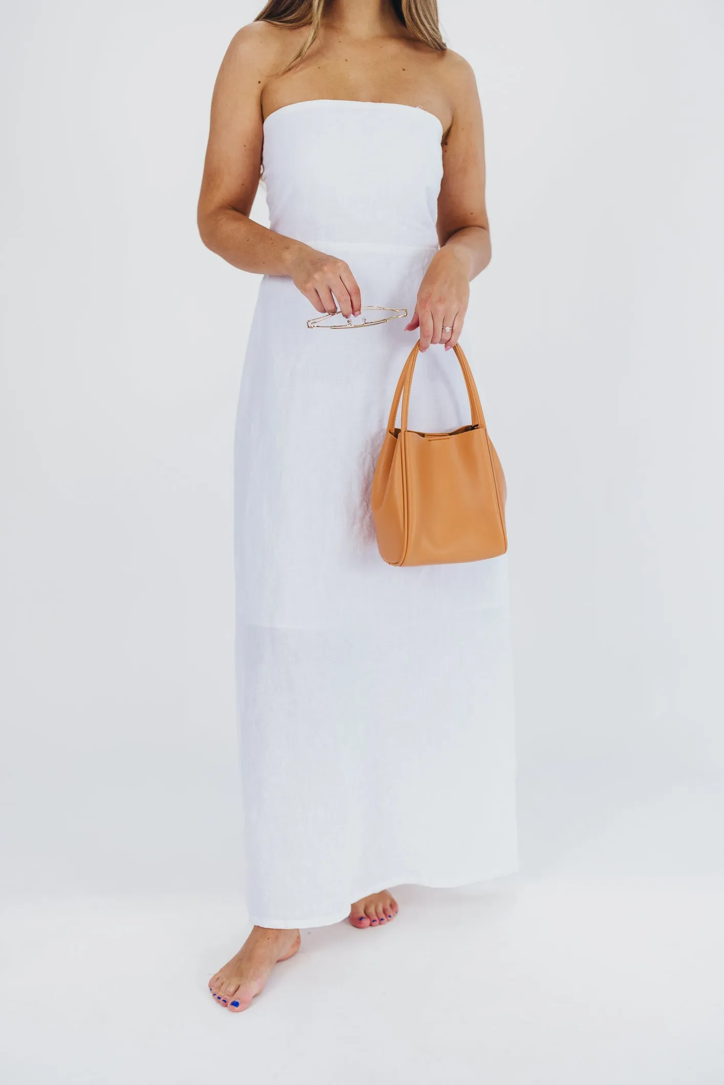 Blair Linen Maxi Dress in Off-White sold by Worth Collective product image thumbnail 5