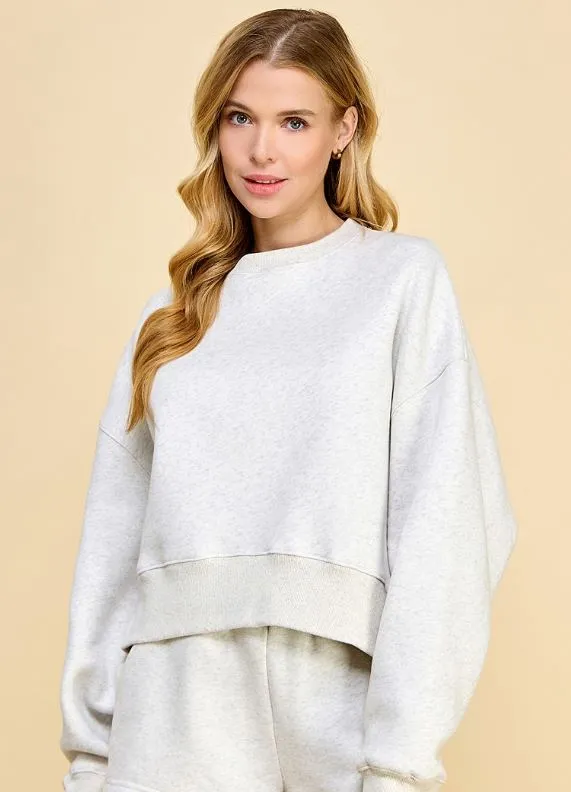 Comfy Cozy Sweatshirt in Grey - Bottoms Sold Separately sold by Worth Collective product image thumbnail 5