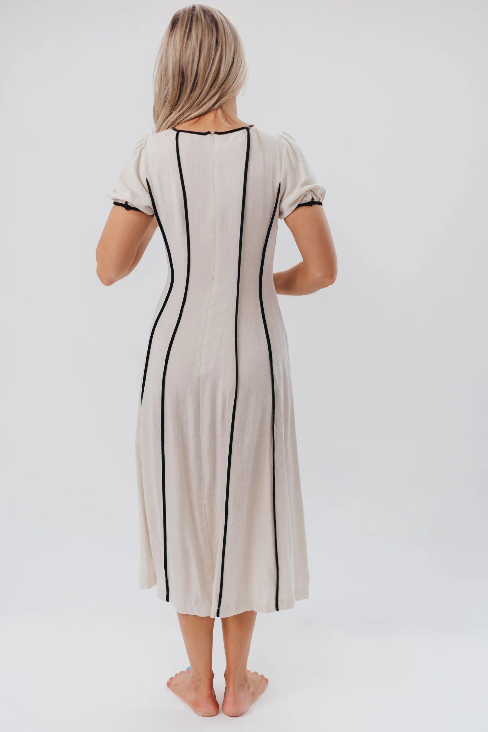 Andy Linen-Blend Maxi Dress in Natural sold by Worth Collective product image thumbnail 5