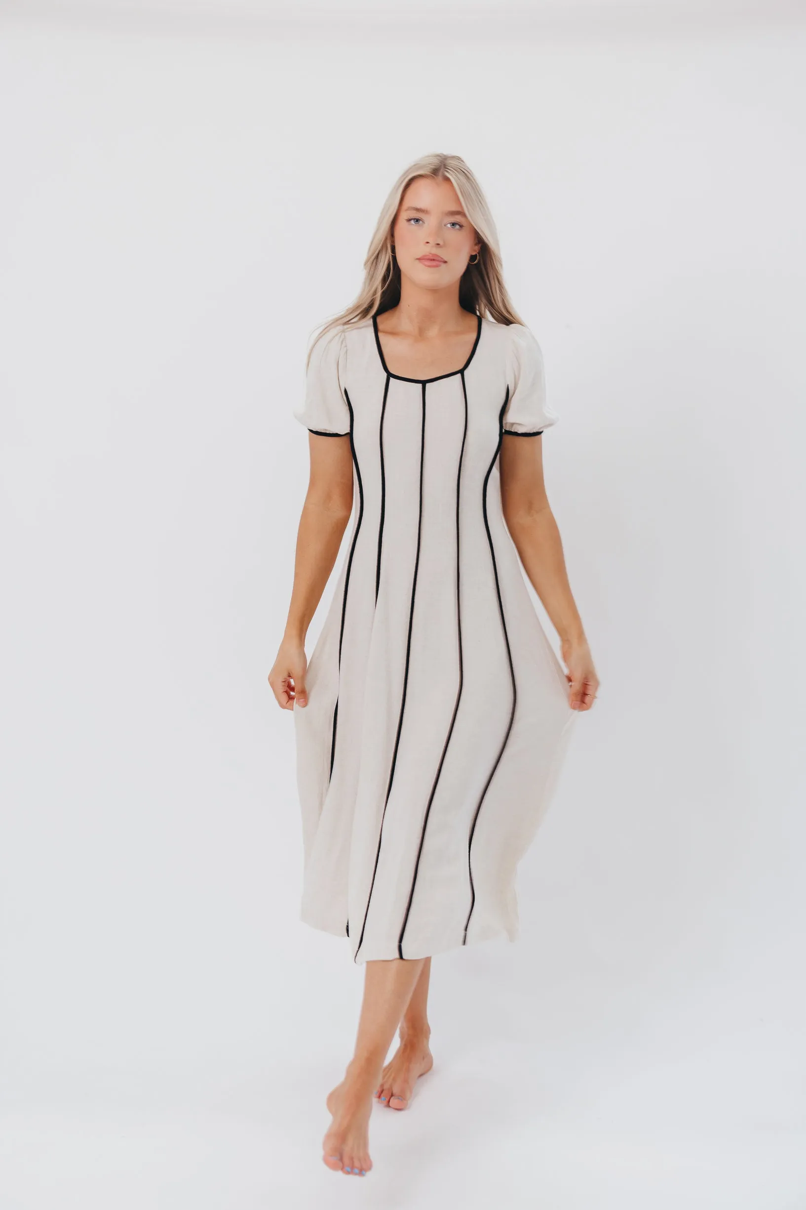 Andy Linen-Blend Maxi Dress in Natural sold by Worth Collective