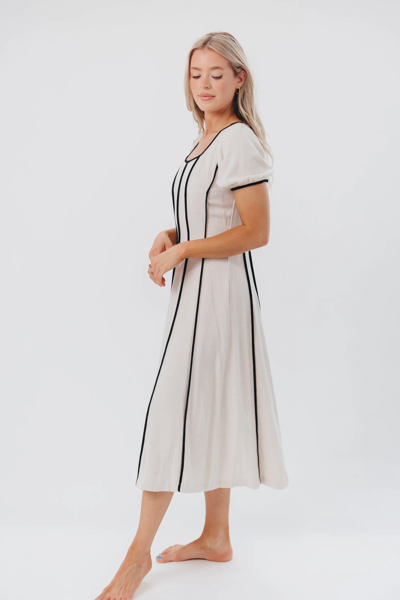 Andy Linen-Blend Maxi Dress in Natural sold by Worth Collective product image thumbnail 4