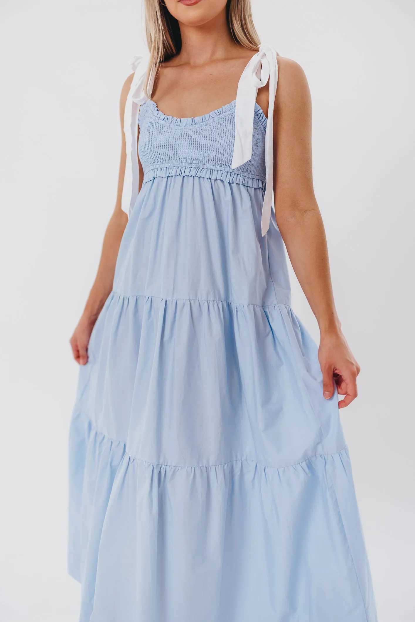 Amber Maxi Dress in Chambray/Ivory sold by Worth Collective product image thumbnail 5