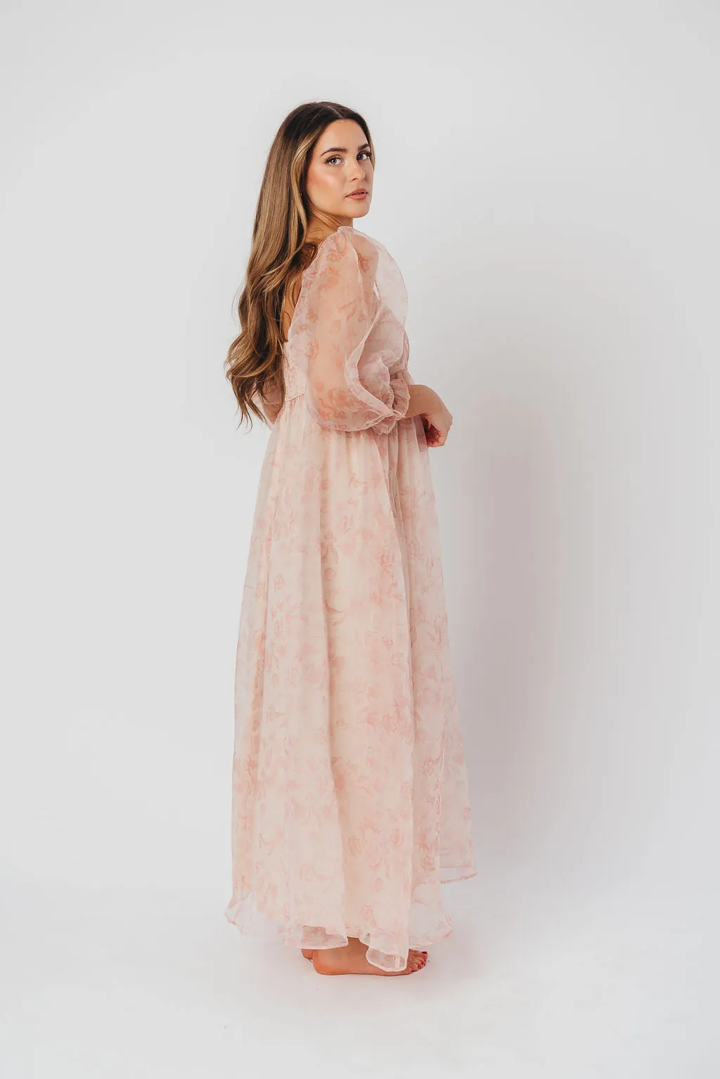 *New* Mona Maxi Dress with Smocking in Pink Floral - Bump Friendly & Inclusive Sizing (S-3XL) sold by Worth Collective product image thumbnail 4