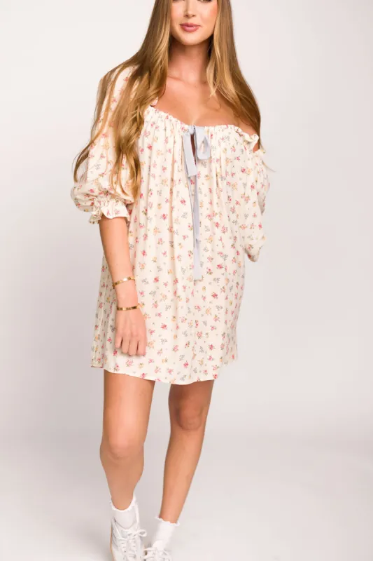 Darling Mini Dress in Country Bloom sold by Worth Collective