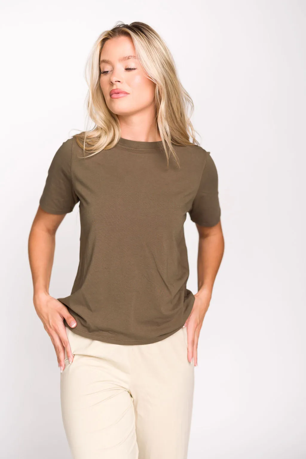 Classic Boxy Fit Tee in Ivy Green sold by Worth Collective product image thumbnail 3