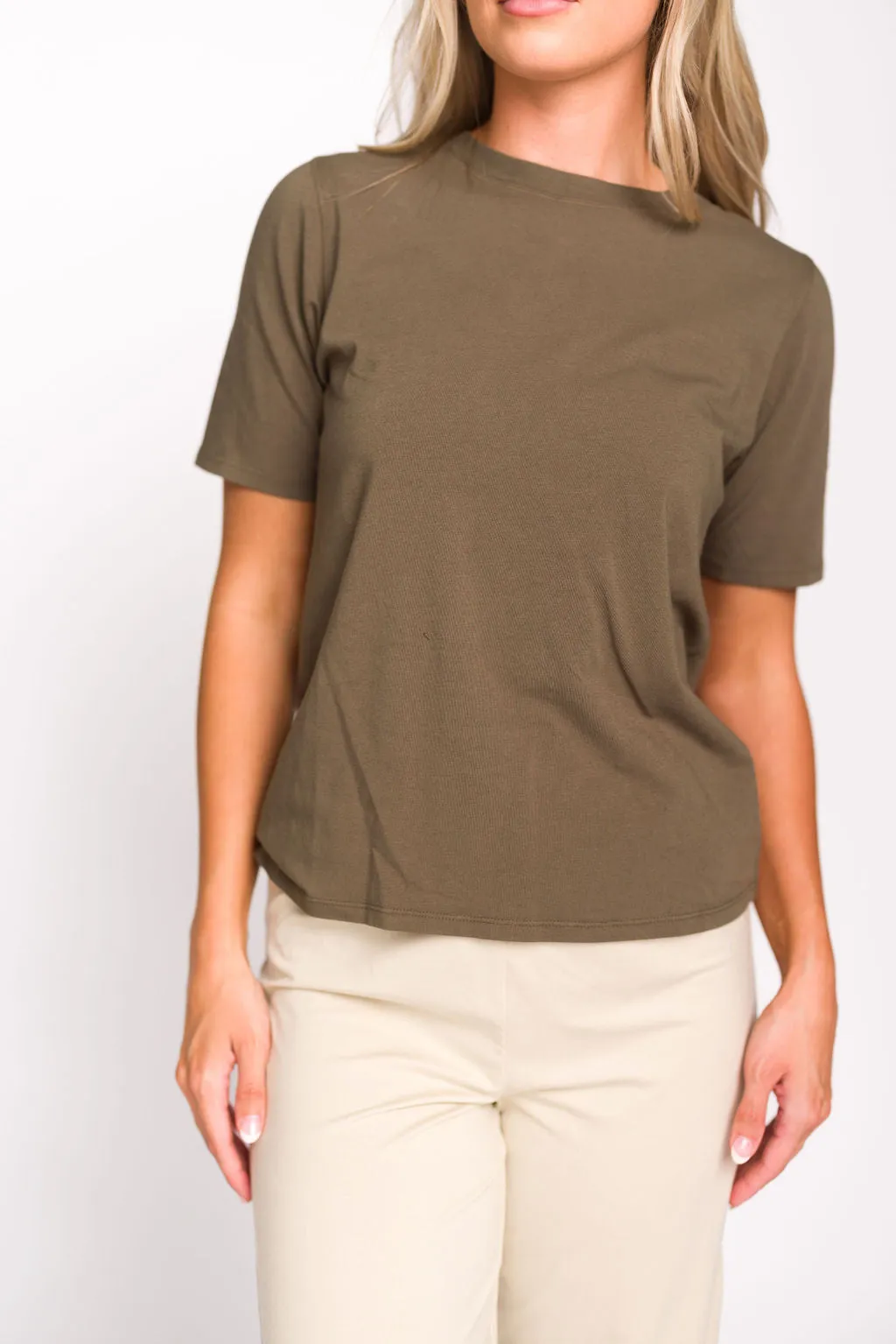Classic Boxy Fit Tee in Ivy Green sold by Worth Collective