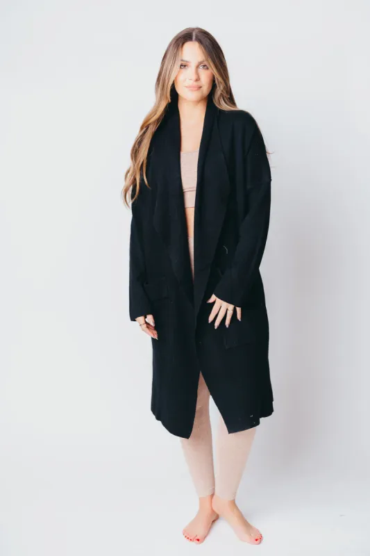 Ria Relaxed Fit Cardigan in Black sold by Worth Collective