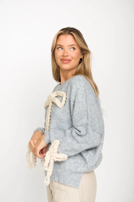 Clara Oversized Pullover Sweater in Blue sold by Worth Collective