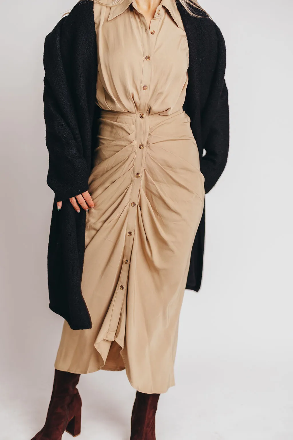 Noah Oversized Hooded Two Pocket Coatigan in Black *LUXURY ITEM* sold by Worth Collective product image thumbnail 2