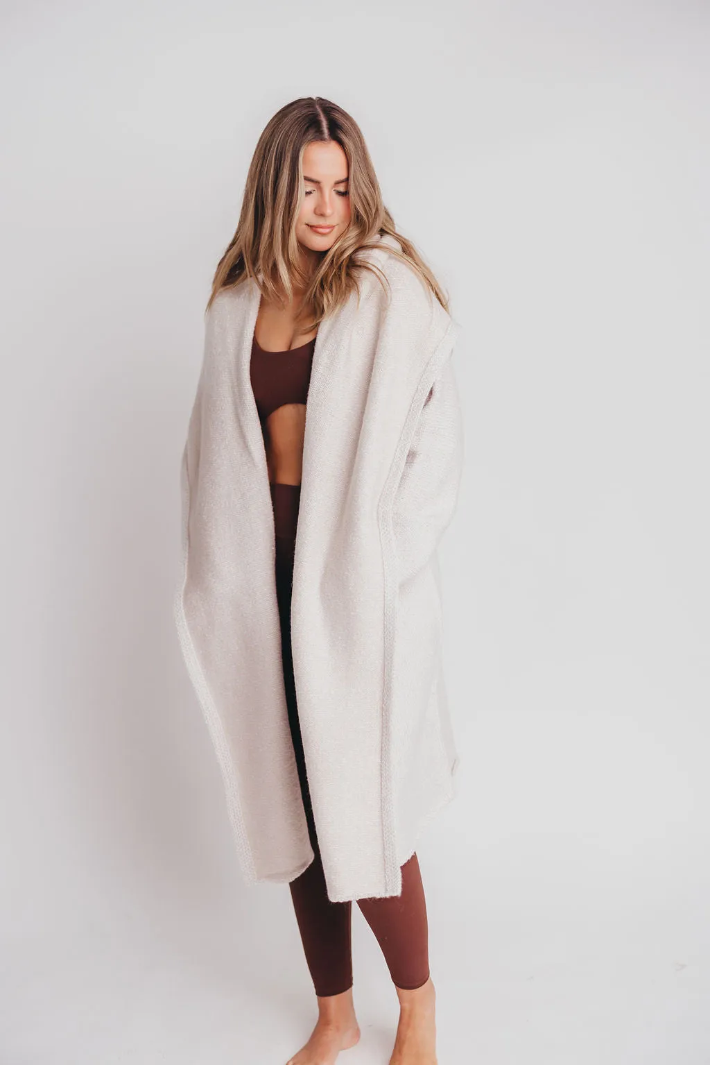 Noah Oversized Two Pocket Coatigan in Oyster *LUXURY ITEM* sold by Worth Collective product image thumbnail 5