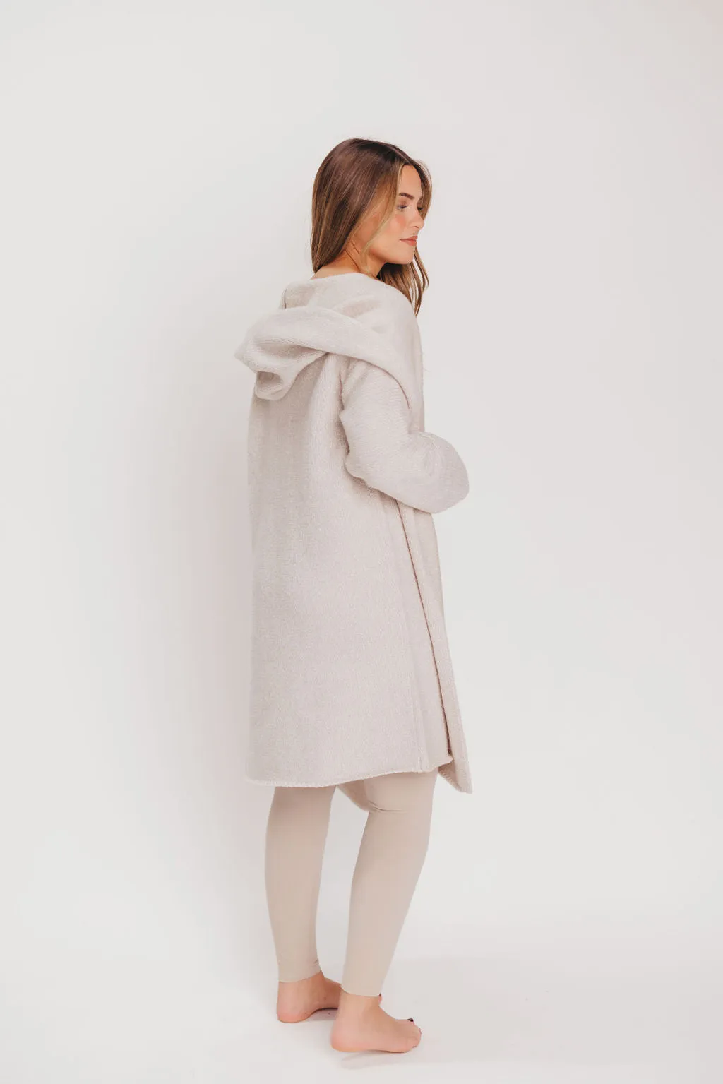 Noah Oversized Two Pocket Coatigan in Oyster *LUXURY ITEM* sold by Worth Collective product image thumbnail 2