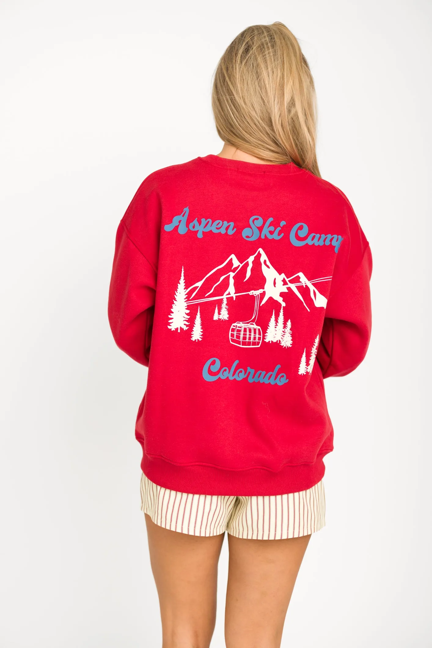 Aspen Ski Camp Sweatshirt in Cherry *Final Sale* sold by Worth Collective product image thumbnail 5