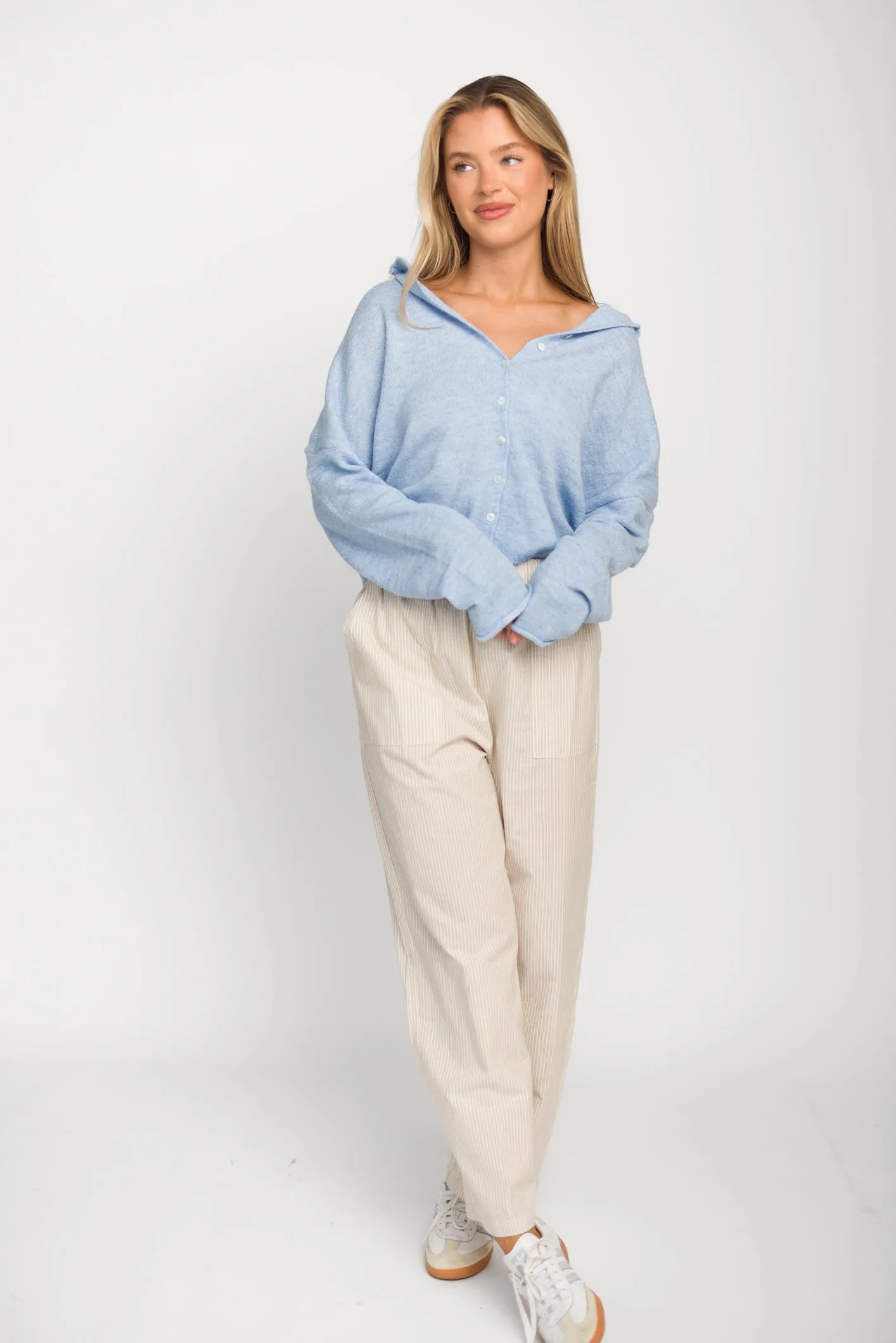 Piper Cardigan Top in Sky Blue sold by Worth Collective product image thumbnail 4