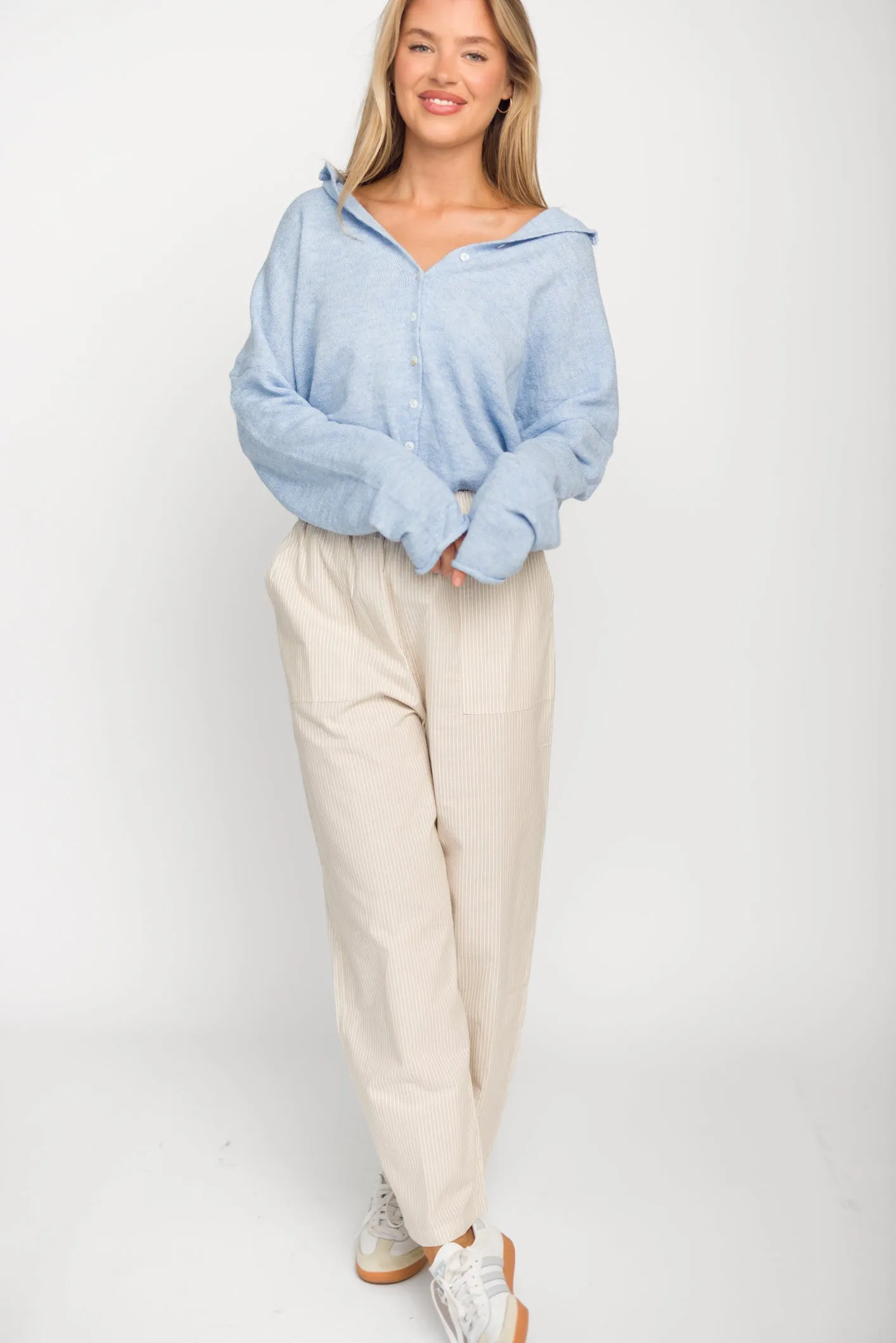 Piper Cardigan Top in Sky Blue sold by Worth Collective product image thumbnail 5