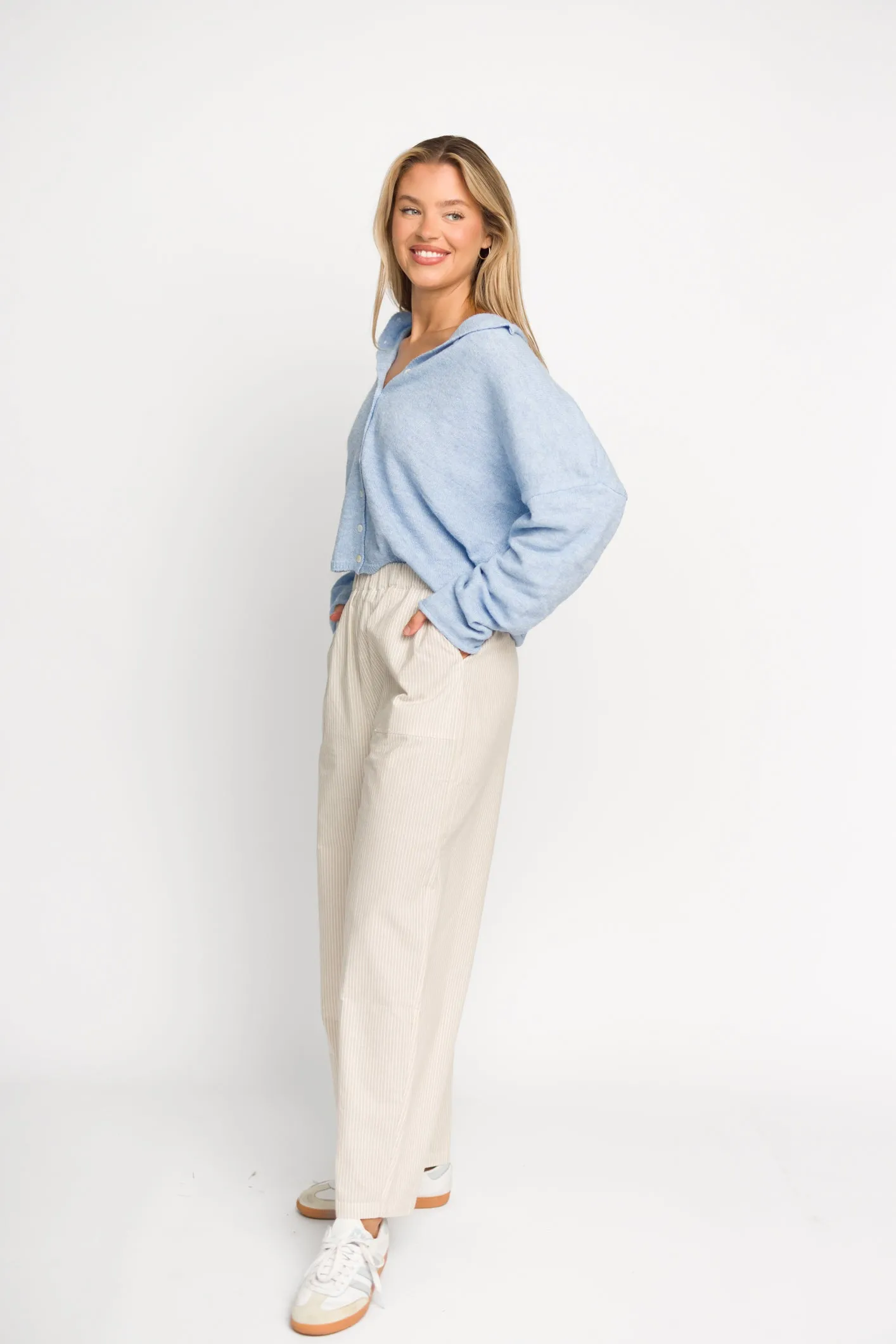 Piper Cardigan Top in Sky Blue sold by Worth Collective product image thumbnail 2