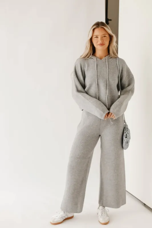 All I Need Hoodie Pullover and Pants Set in Light Grey sold by Worth Collective