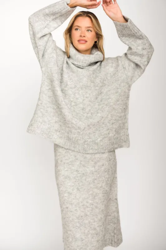 Robyn Pullover Top in Heather Grey sold by Worth Collective