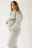 Robyn Knit Skirt in Heather Grey - Bump Friendly *Final-Sale* sold by Worth Collective