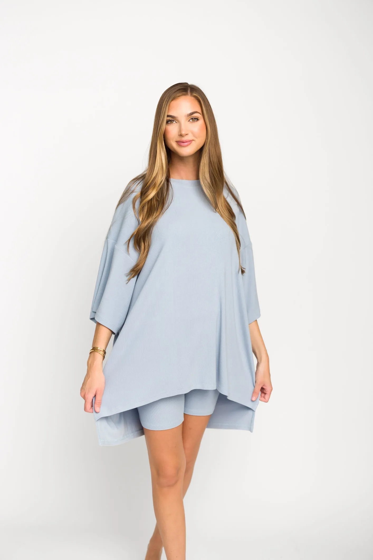 All Weekend Long Set - Short Sleeves - in Cloud Blue sold by Worth Collective product image thumbnail 2