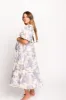 Elena 100% Cotton Toile Print Smocked Midi Dress in Blue - Bump Friendly sold by Worth Collective