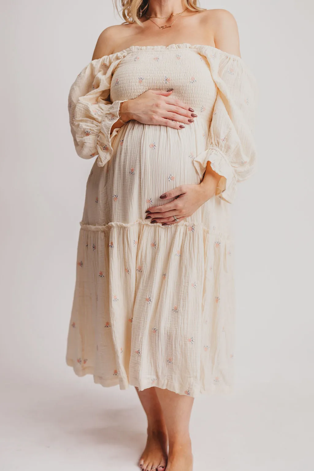 Evie Floral Maxi in Cream - Bump Friendly sold by Worth Collective product image thumbnail 2