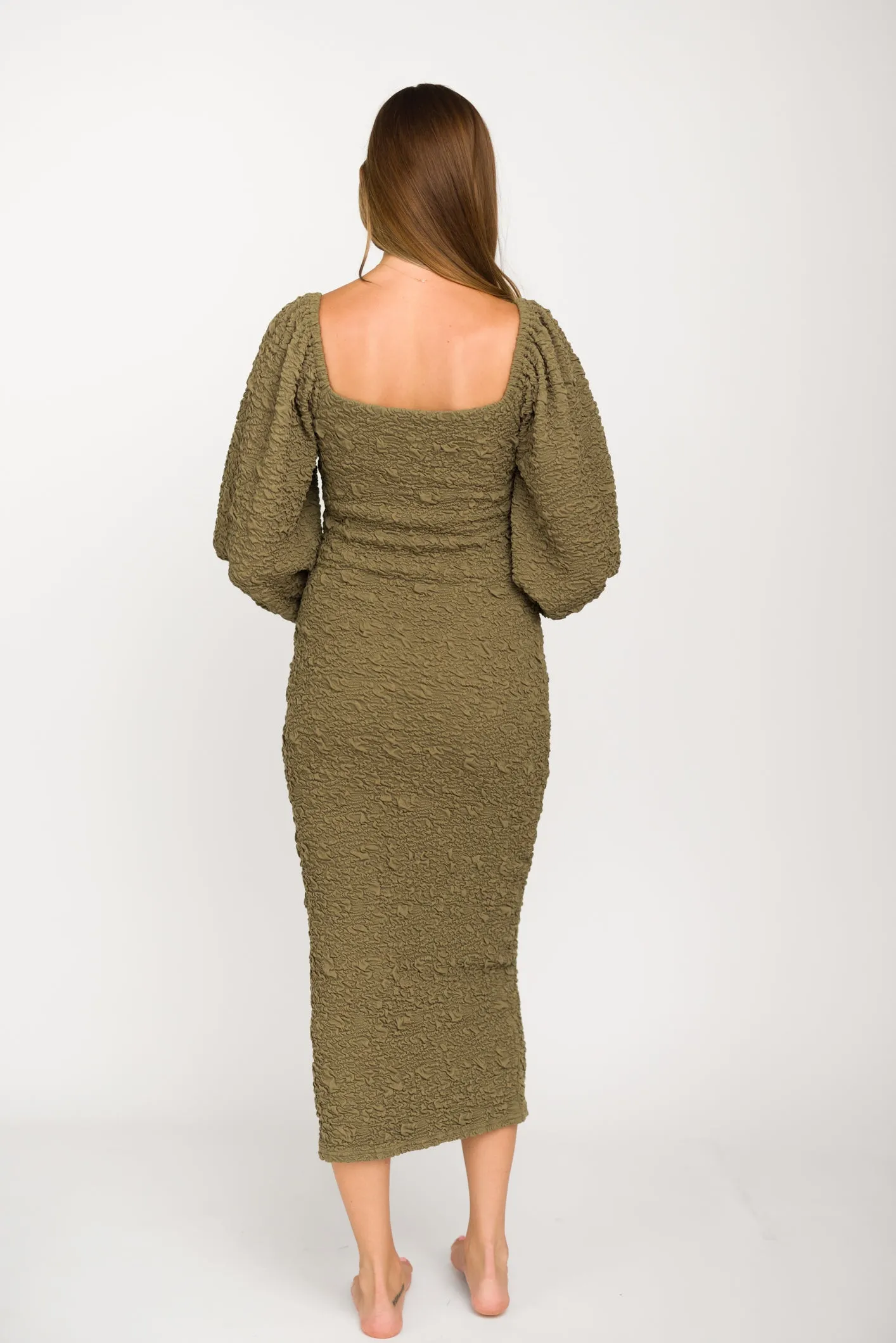 Darcy Square Neck Midi Dress in Green sold by Worth Collective product image thumbnail 5