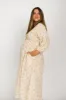 Hunter 100% Cotton Gauze Midi Dress in Taupe Floral - Bump Friendly sold by Worth Collective