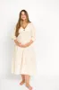 Hunter 100% Cotton Gauze Midi Dress in Taupe Floral - Bump Friendly sold by Worth Collective