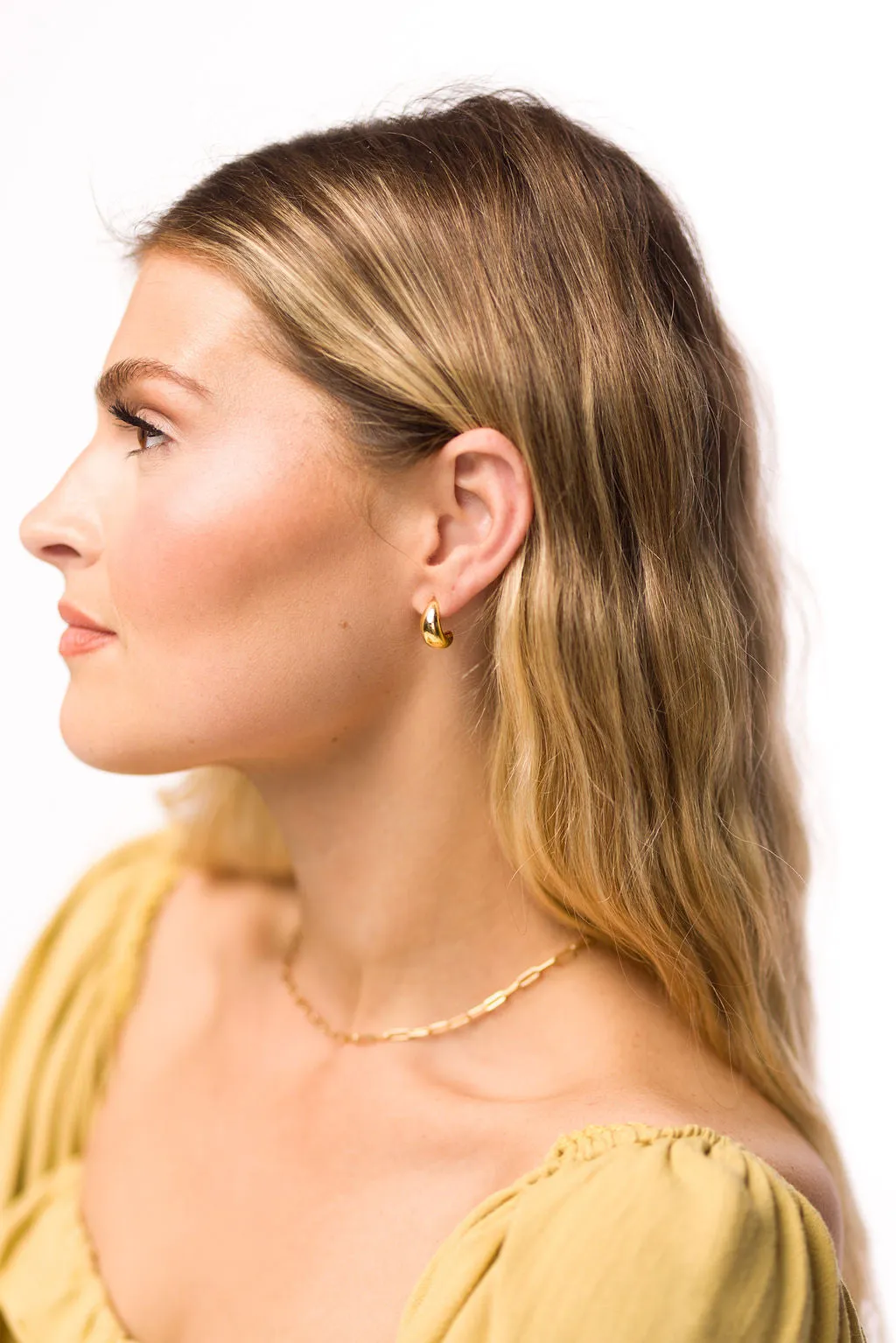 Crescent Dome Earrings in Gold sold by Worth Collective product image thumbnail 2