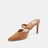 Kanika Heels in Pecan Suede sold by Worth Collective