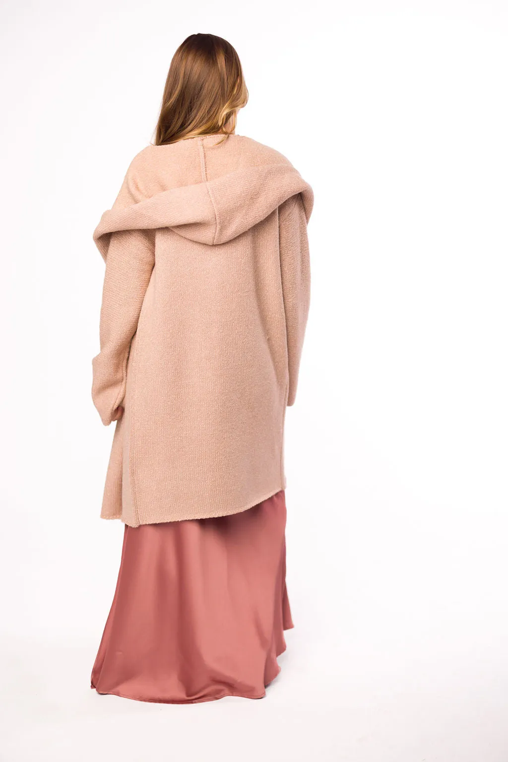 Noah Oversized Hooded Coatigan in Heather Rose *LUXURY ITEM* sold by Worth Collective product image thumbnail 5