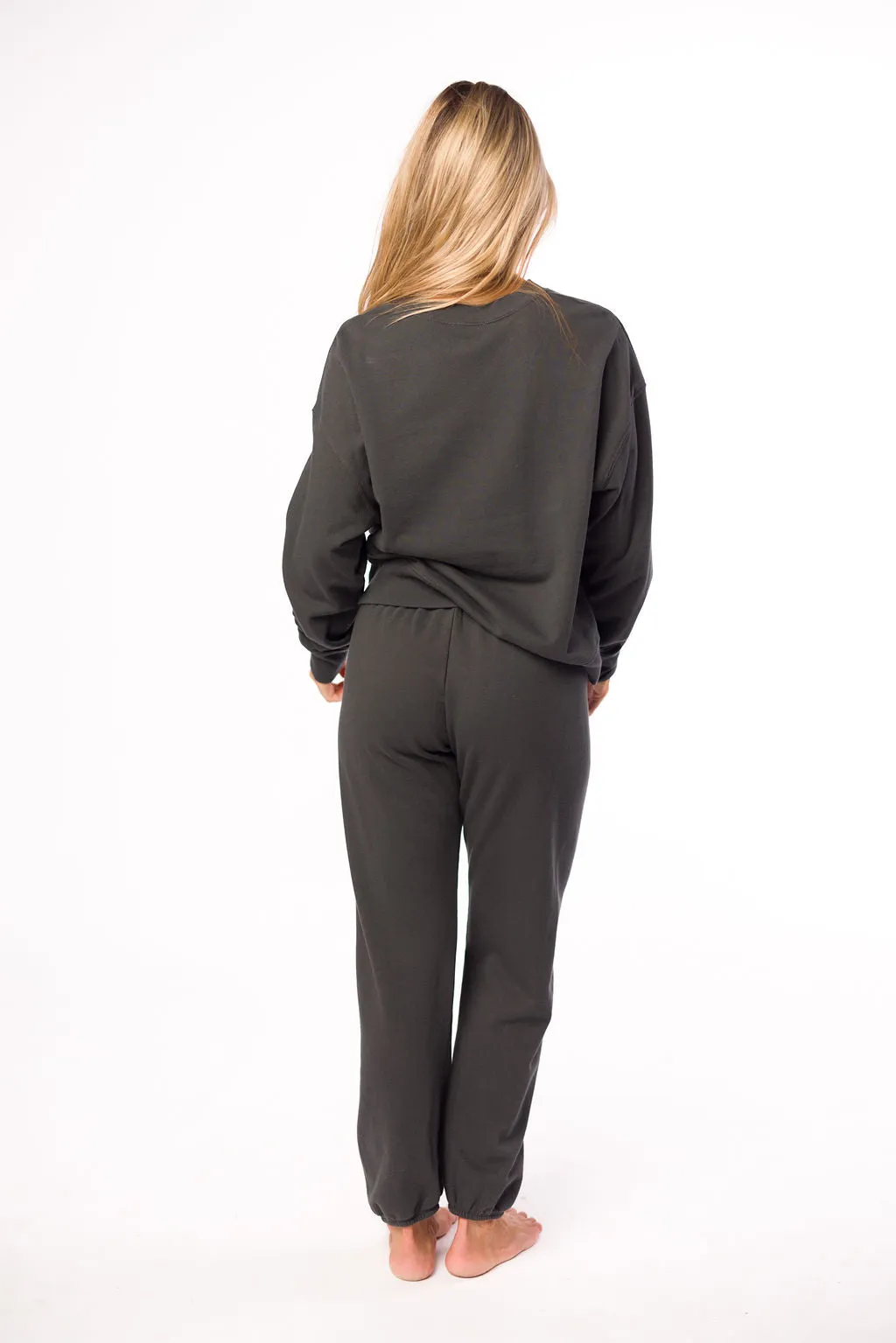 Raelynn 100% Organic Cotton Pullover and Jogger Set in Washed Black sold by Worth Collective product image thumbnail 3